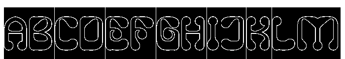 PLEASANT DREAM-Hollow-Inverse Font UPPERCASE