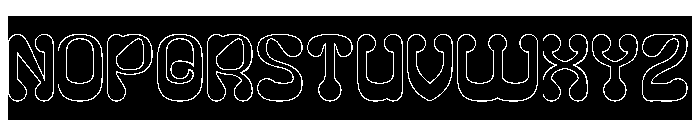 PLEASANT DREAM-Hollow-Inverse Font UPPERCASE