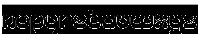 PLEASANT DREAM-Hollow-Inverse Font LOWERCASE