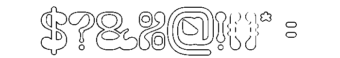 PLEASANT DREAM-Hollow Font OTHER CHARS