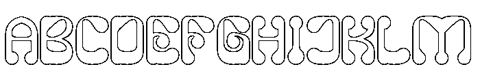 PLEASANT DREAM-Hollow Font UPPERCASE