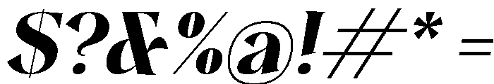 Plakent Black Italic Font OTHER CHARS