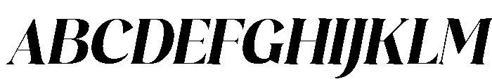 Plakent Black Italic Font UPPERCASE