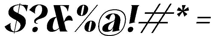 Plakent-BlackItalic Font OTHER CHARS