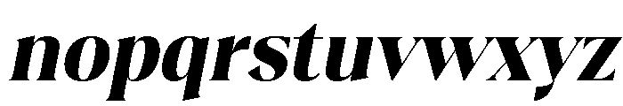 Plakent-BlackItalic Font LOWERCASE