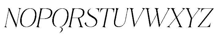 Plakent Extra Light Italic Font UPPERCASE