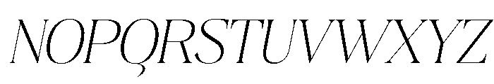 Plakent-ExtraLightItalic Font UPPERCASE
