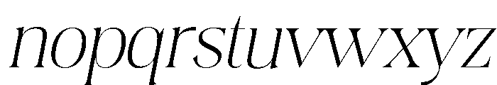 Plakent-ExtraLightItalic Font LOWERCASE