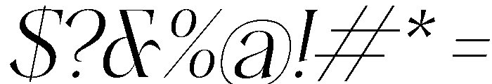 Plakent-LightItalic Font OTHER CHARS