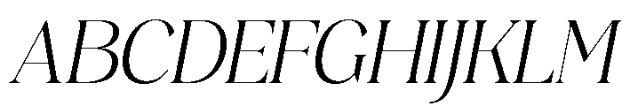 Plakent-LightItalic Font UPPERCASE