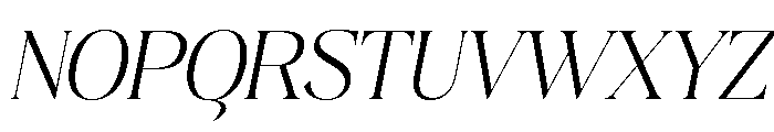Plakent-LightItalic Font UPPERCASE