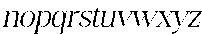 Plakent-LightItalic Font LOWERCASE