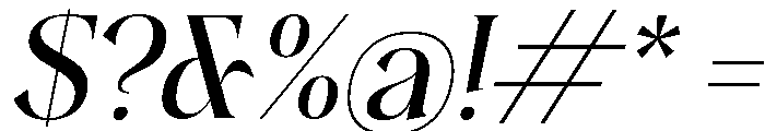 Plakent-MediumItalic Font OTHER CHARS