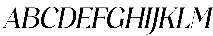 Plakent-MediumItalic Font UPPERCASE