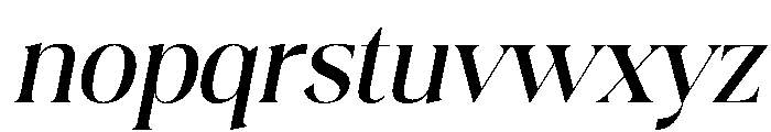 Plakent-MediumItalic Font LOWERCASE