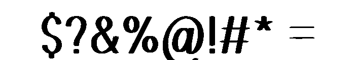 Plan Note Font OTHER CHARS