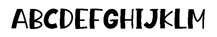 Planet Kids Font UPPERCASE