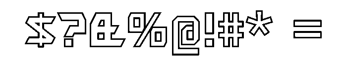 Plasmawave Outline Font OTHER CHARS