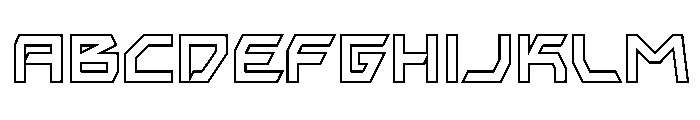Plasmawave Outline Font UPPERCASE