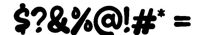 Playful Blob Display Font OTHER CHARS