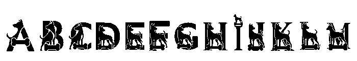 Playful Dog_themed Alph Regular Font UPPERCASE