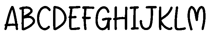 Playful Note Font UPPERCASE