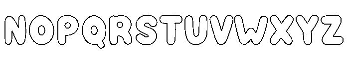 Playful Outline Regular Font LOWERCASE