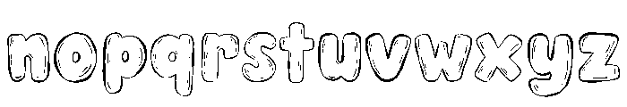 Playful Whimsical P Font LOWERCASE