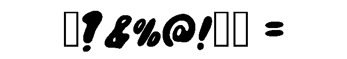 Plump Riot Regular Font OTHER CHARS