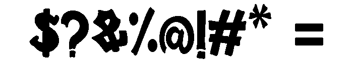 Plump Stacked Font OTHER CHARS