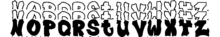 Plump Stacked Font LOWERCASE