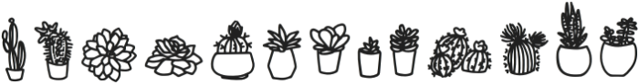 Plant Prickles Doodles otf (400) Font LOWERCASE