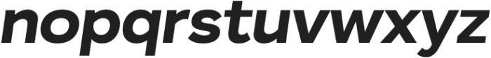Plasto Extra Bold Expanded Italic otf (700) Font LOWERCASE