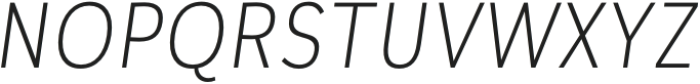 Plasto Extra Light Condensed Italic otf (200) Font UPPERCASE