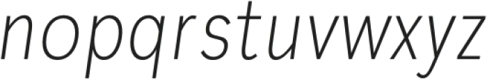 Plasto Extra Light Condensed Italic otf (200) Font LOWERCASE