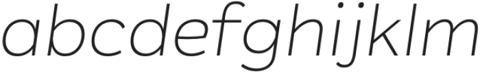 Plasto Extra Light Expanded Italic otf (200) Font LOWERCASE