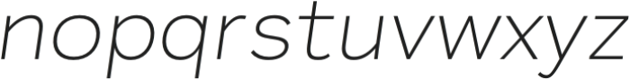 Plasto Extra Light Expanded Italic otf (200) Font LOWERCASE