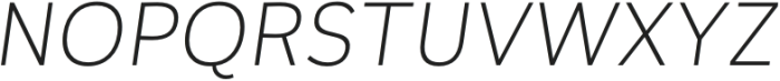 Plasto Extra Light Italic otf (200) Font UPPERCASE