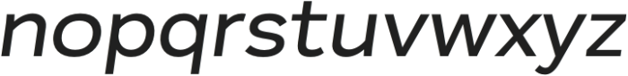 Plasto Medium Expanded Italic otf (500) Font LOWERCASE