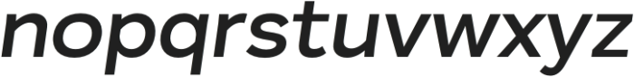 Plasto Semi Bold Expanded Italic otf (600) Font LOWERCASE