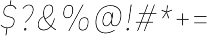 Plasto Thin Condensed Italic otf (100) Font OTHER CHARS