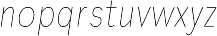 Plasto Thin Condensed Italic otf (100) Font LOWERCASE