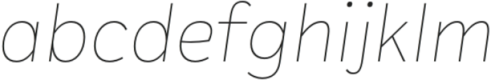 Plasto Thin Italic otf (100) Font LOWERCASE