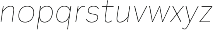 Plasto Thin Italic otf (100) Font LOWERCASE