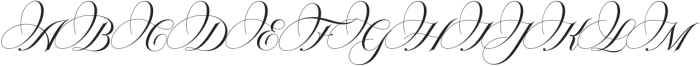 Platinum script Regular otf (400) Font UPPERCASE