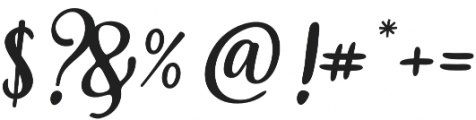 Platipus Script Slant Regular otf (400) Font OTHER CHARS