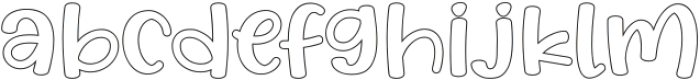 Play in Bright Outline ttf (400) Font LOWERCASE