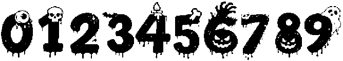 Playdough Halloween otf (400) Font OTHER CHARS