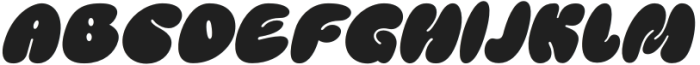 Playful Bubble Italic otf (400) Font UPPERCASE