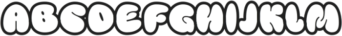 Playful Bubble Outline otf (400) Font UPPERCASE